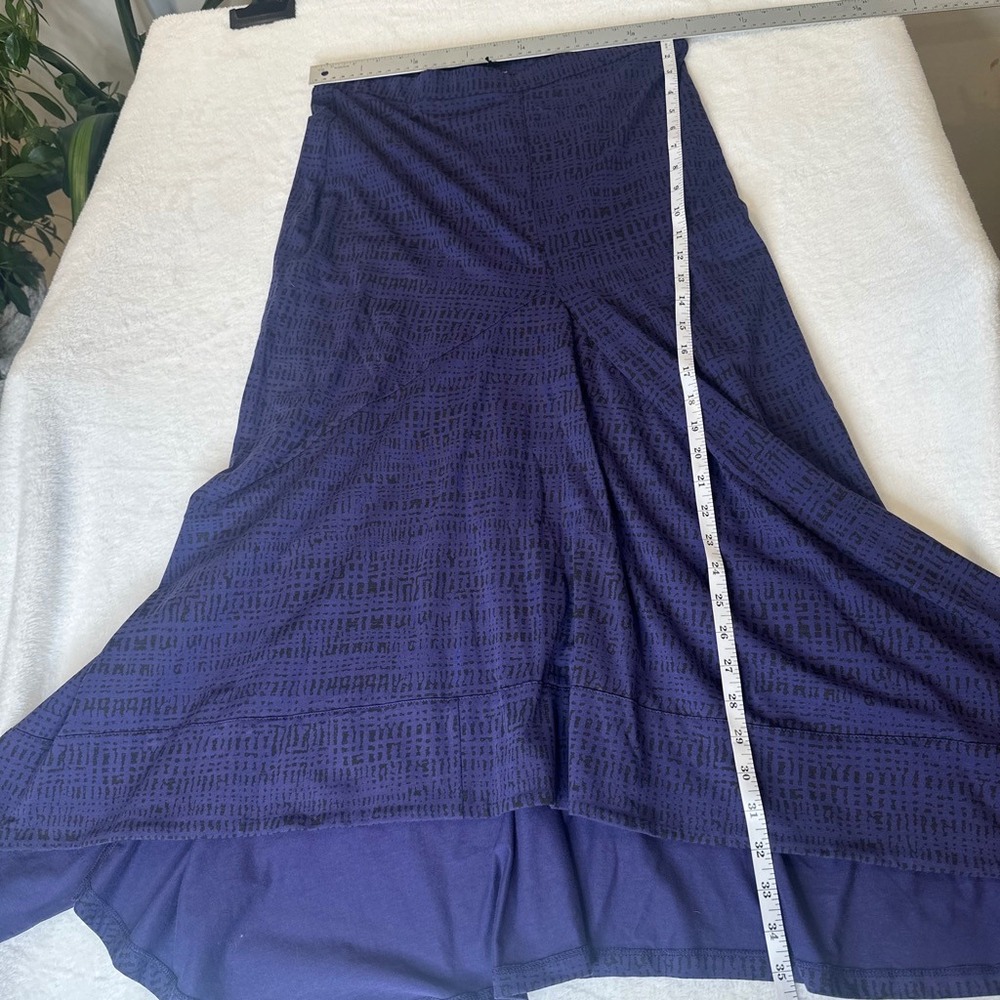 Matthildur $180 Flowy Goth High Low Maxi Skirt Cotton Lycra Purple Large NEW - Picture 6 of 10
